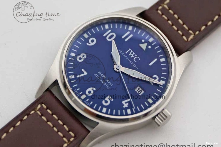 MIROTIME 0502 Mark XVIII IW327010 SS M+F 1:1 Best Edition Blue Dial on Brown Leather Strap A Resilient 7051